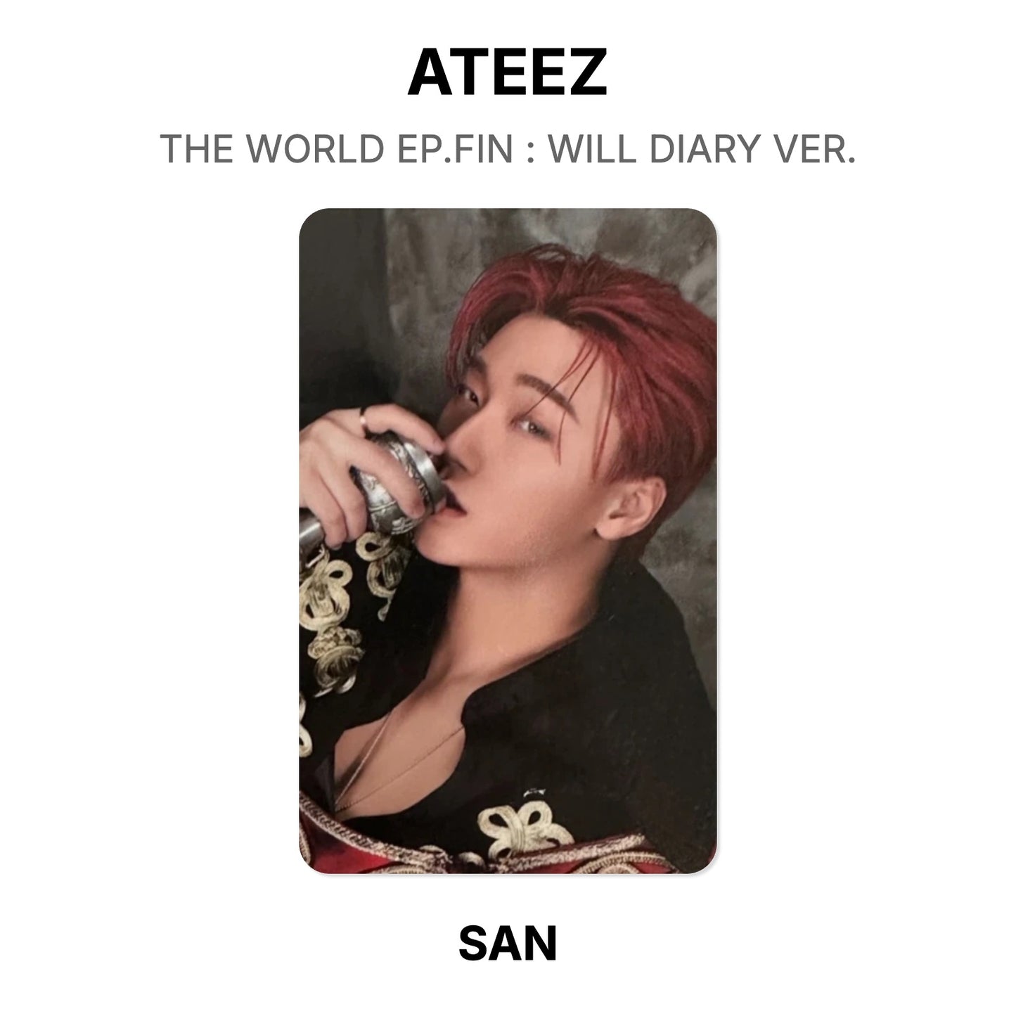 ATEEZ THE WORLD EP.FIN : WILL DIARY VER. photocard oficial