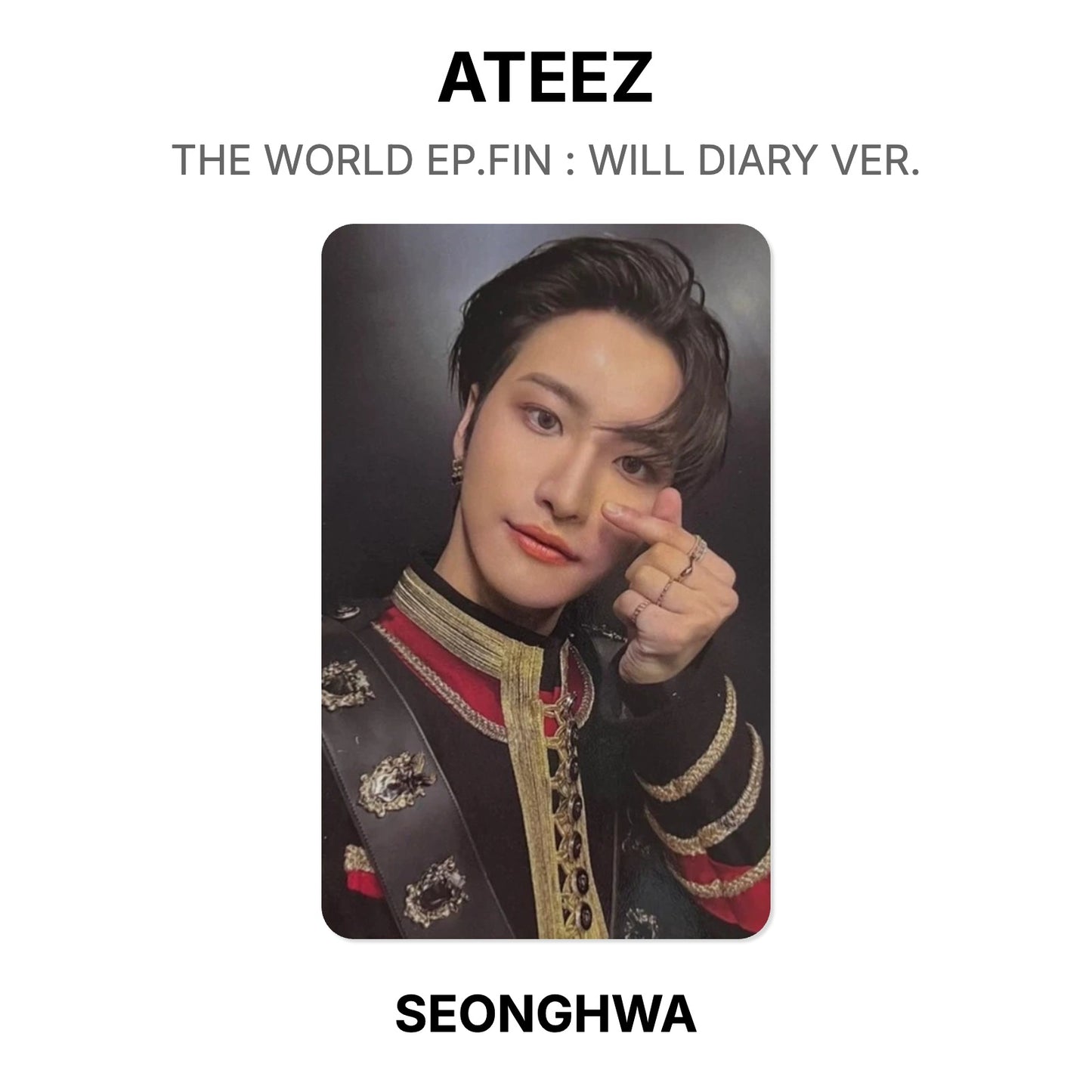 ATEEZ THE WORLD EP.FIN : WILL DIARY VER. photocard oficial