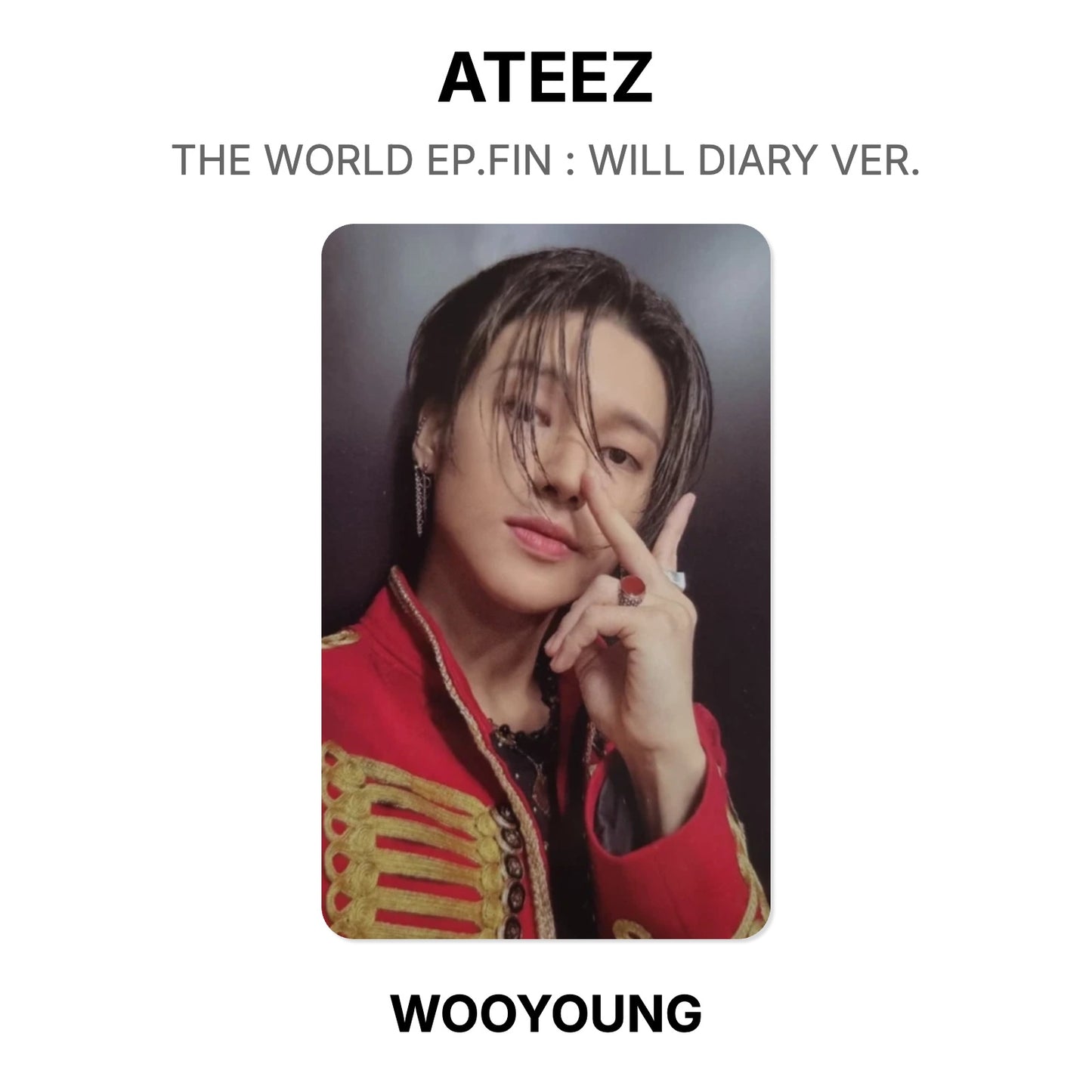 ATEEZ THE WORLD EP.FIN : WILL DIARY VER. photocard oficial