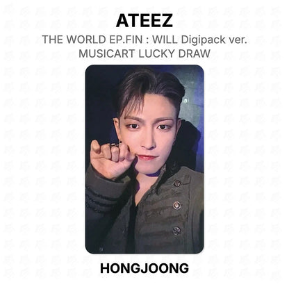 ATEEZ THE WORLD EP.FIN : WILL Digipack ver. MUSICART LUCKY DRAW Official Photocard