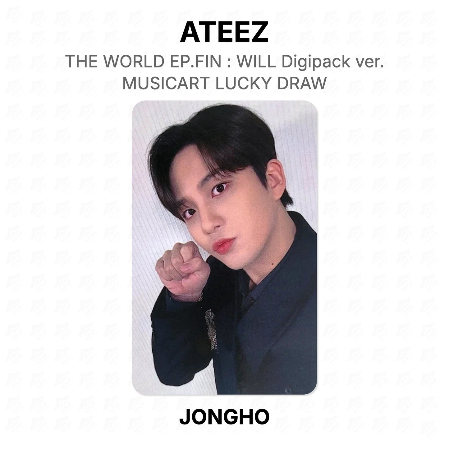 ATEEZ THE WORLD EP.FIN : WILL Digipack ver. MUSICART LUCKY DRAW Official Photocard