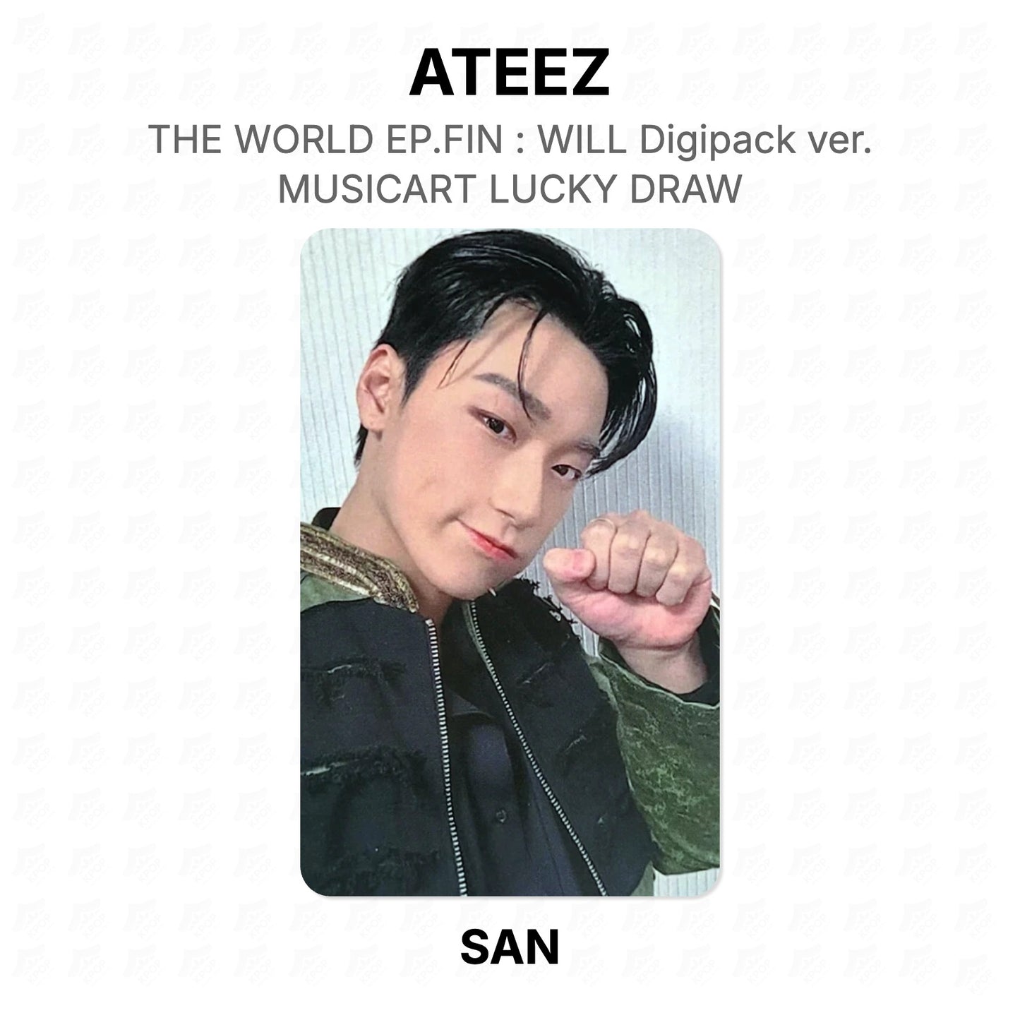 ATEEZ THE WORLD EP.FIN : WILL Digipack ver. MUSICART LUCKY DRAW Official Photocard