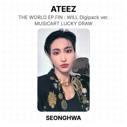 ATEEZ THE WORLD EP.FIN : WILL Digipack ver. MUSICART LUCKY DRAW Official Photocard