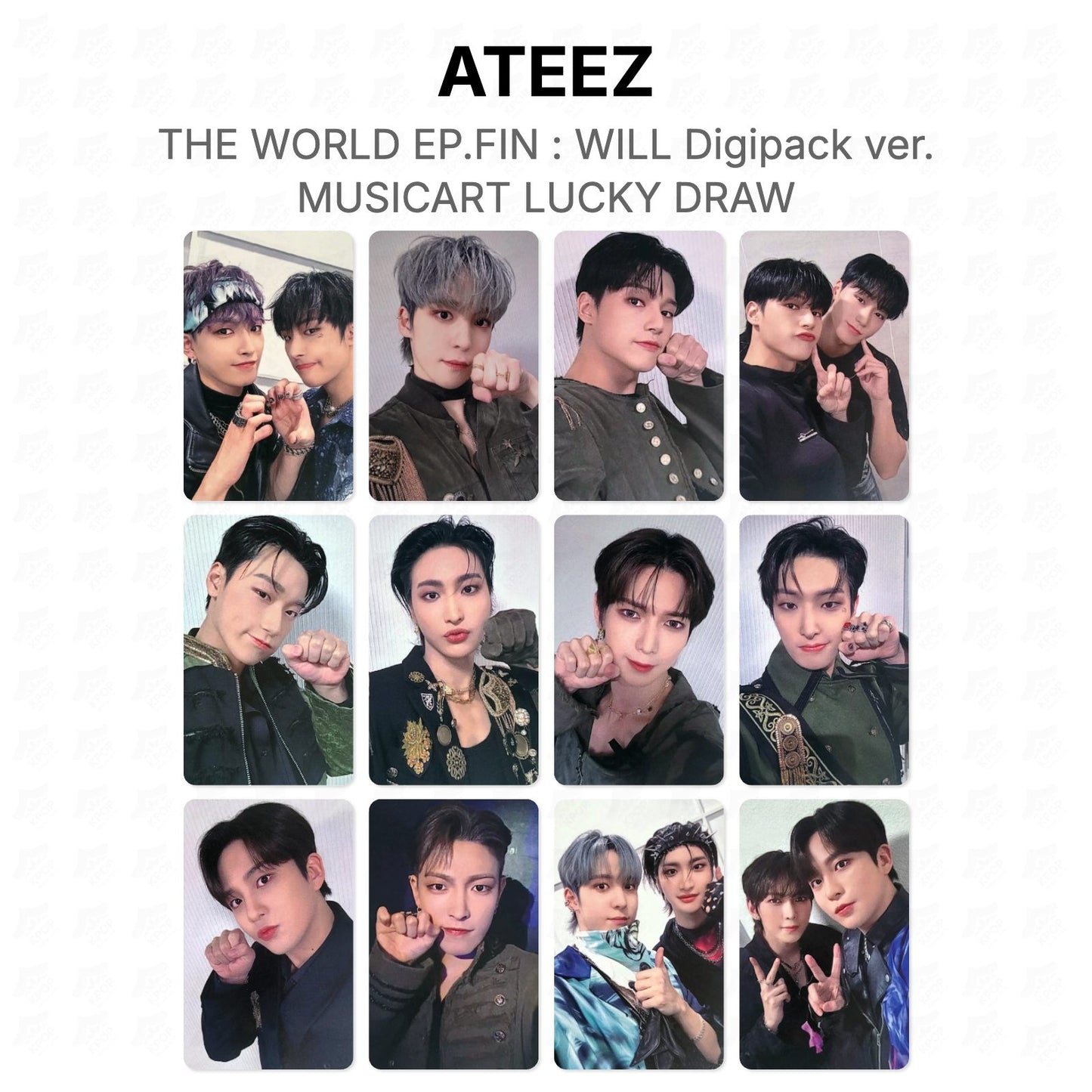ATEEZ THE WORLD EP.FIN : WILL Digipack ver. MUSICART LUCKY DRAW Official Photocard
