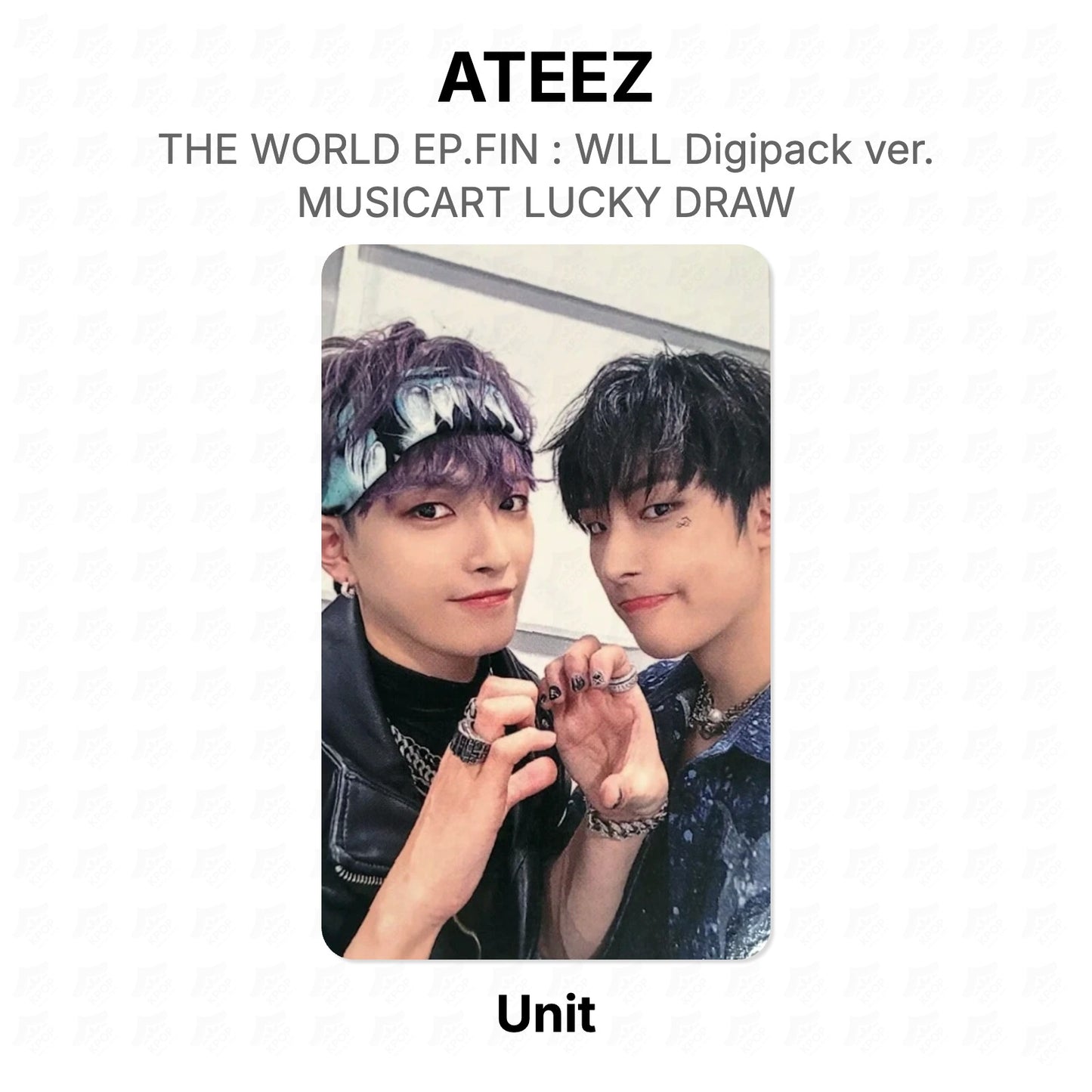 ATEEZ THE WORLD EP.FIN : WILL Digipack ver. MUSICART LUCKY DRAW Official Photocard