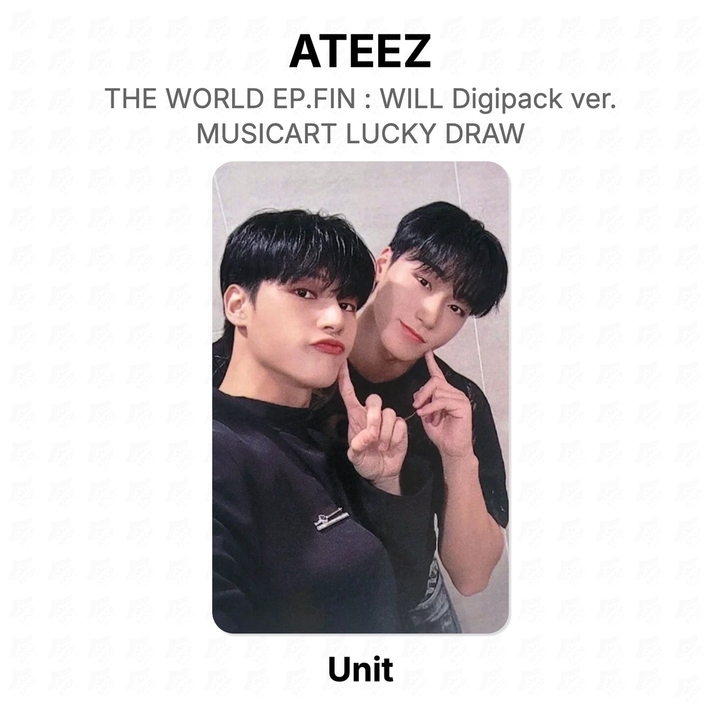 ATEEZ THE WORLD EP.FIN : WILL Digipack ver. MUSICART LUCKY DRAW Official Photocard