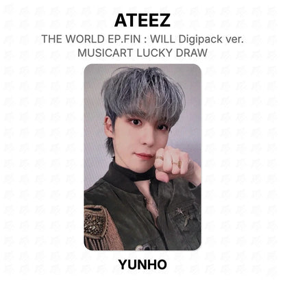 ATEEZ THE WORLD EP.FIN : WILL Digipack ver. MUSICART LUCKY DRAW Official Photocard