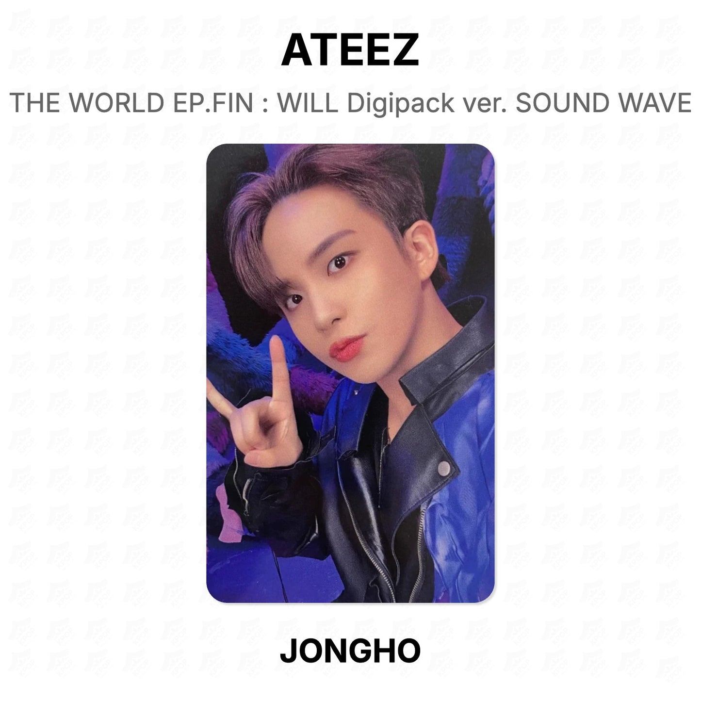ATEEZ THE WORLD EP.FIN : WILL Digipack Ver. SOUND WAVE Offizielle Fotokarte