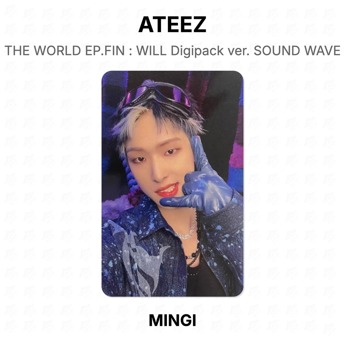 ATEEZ THE WORLD EP.FIN : WILL Digipack Ver. SOUND WAVE Offizielle Fotokarte
