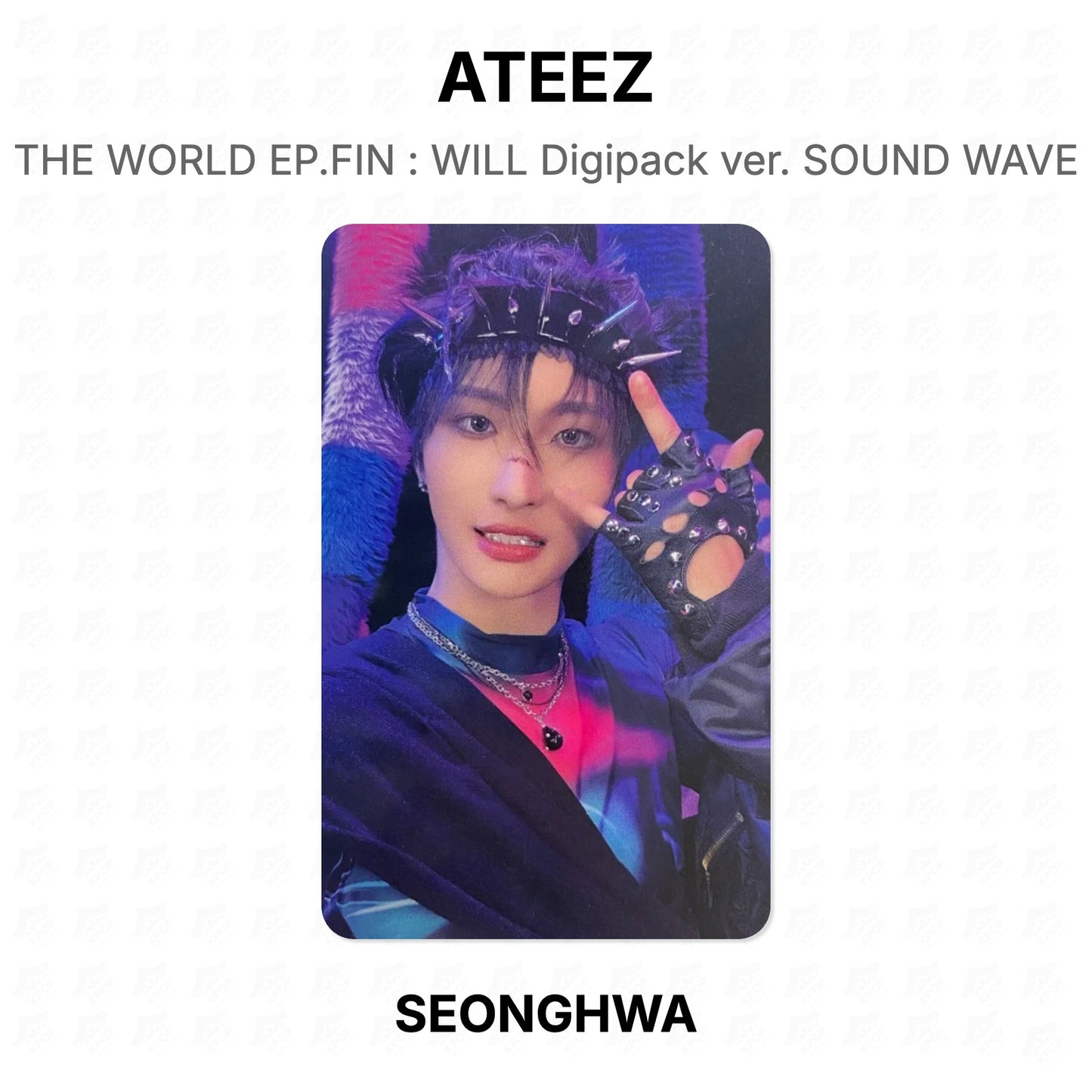 ATEEZ THE WORLD EP.FIN : WILL Digipack Ver. SOUND WAVE Offizielle Fotokarte