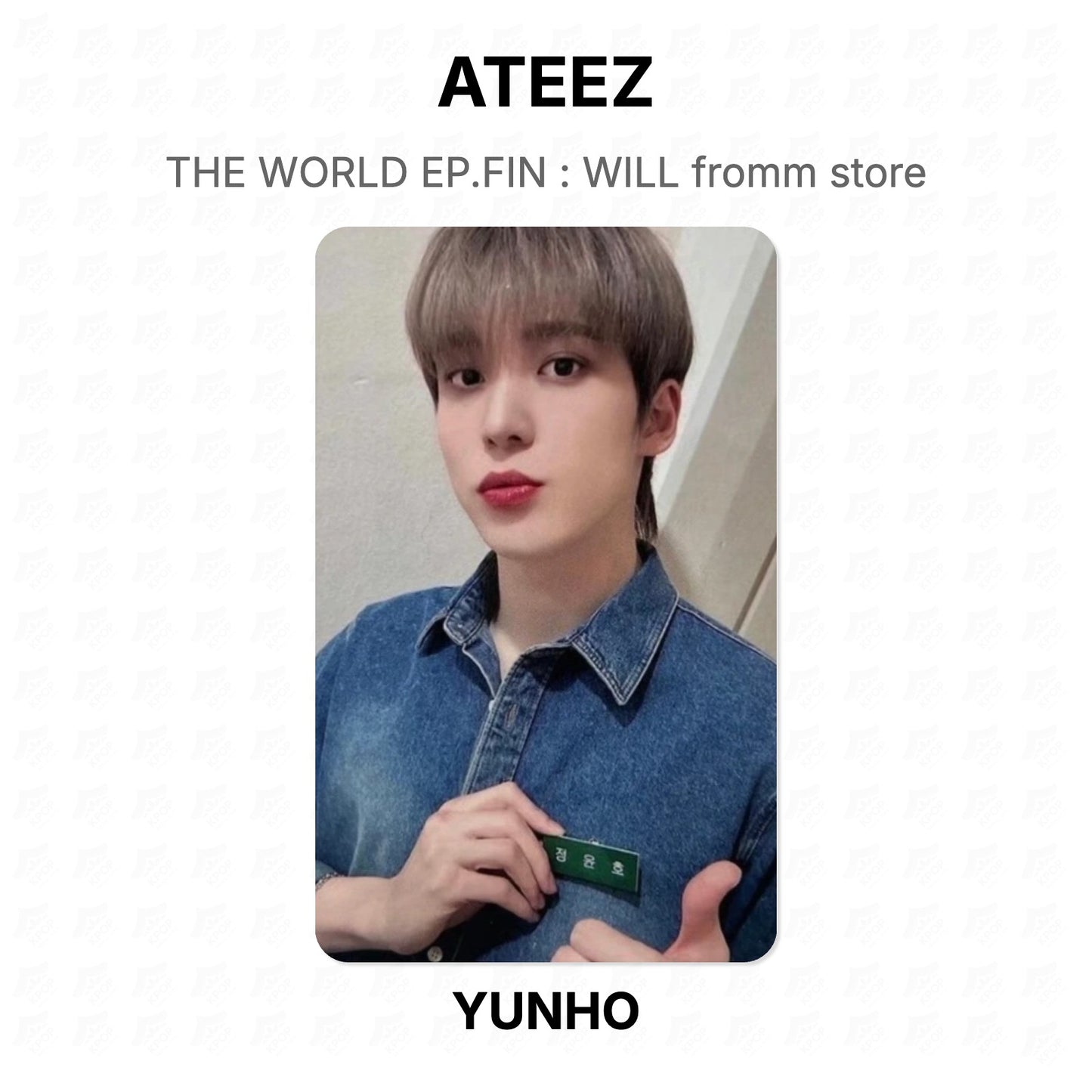 ATEEZ THE WORLD EP.FIN : WILL fromm store Official Photocard