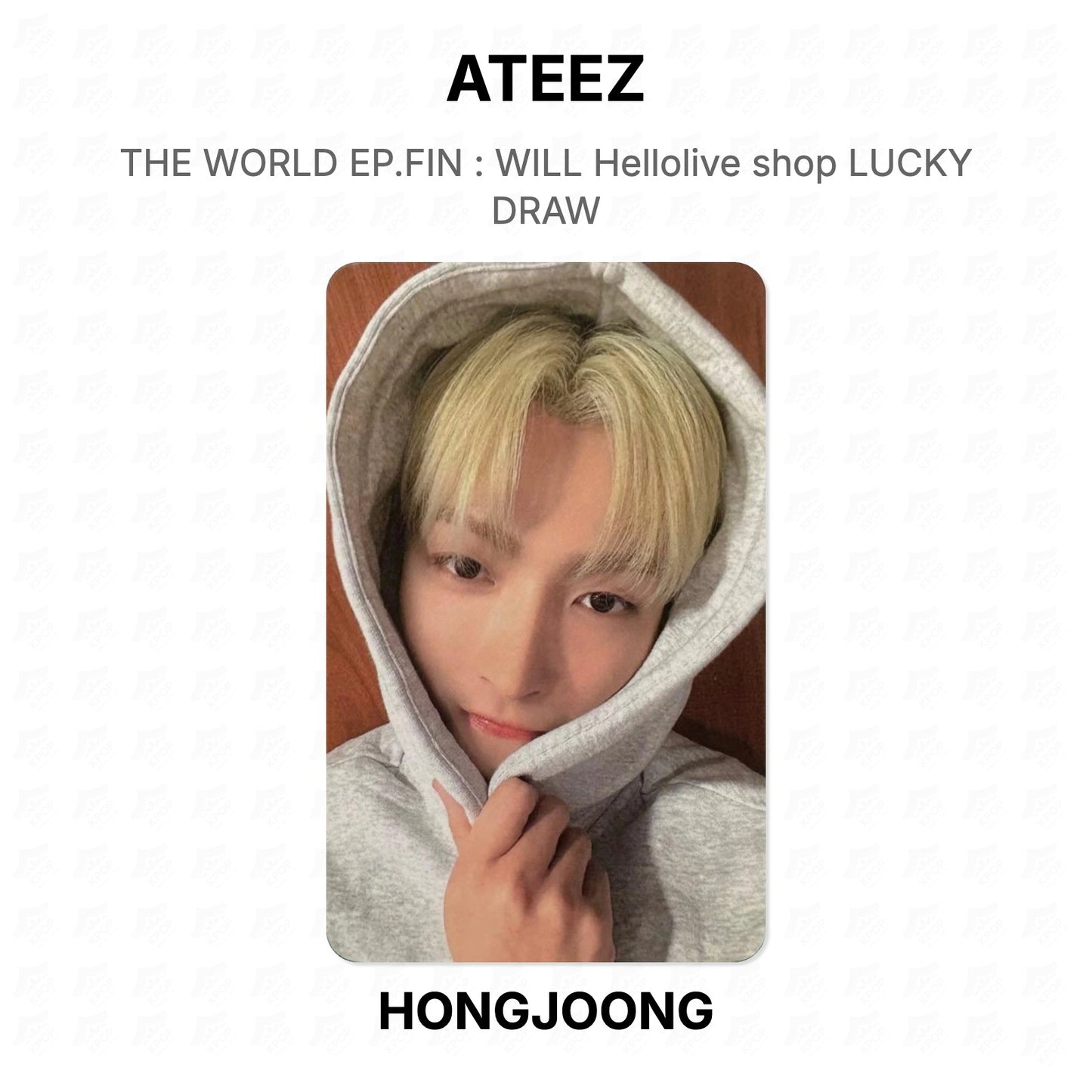 ATEEZ THE WORLD EP.FIN : WILL Hellolive shop LUCKY DRAW Official Photocard