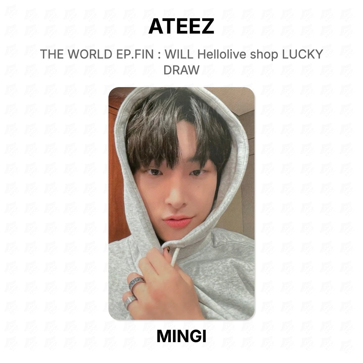 ATEEZ THE WORLD EP.FIN : WILL Hellolive shop LUCKY DRAW Official Photocard