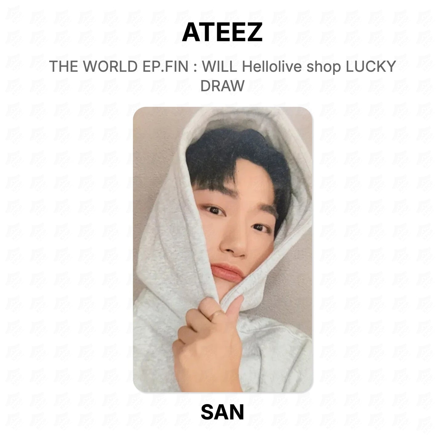 ATEEZ THE WORLD EP.FIN : WILL Hellolive shop LUCKY DRAW Official Photocard