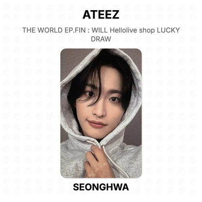 ATEEZ THE WORLD EP.FIN : WILL Hellolive shop LUCKY DRAW Official Photocard