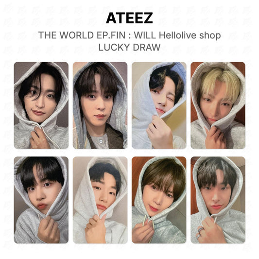 ATEEZ THE WORLD EP.FIN : WILL Hellolive shop LUCKY DRAW Official Photocard
