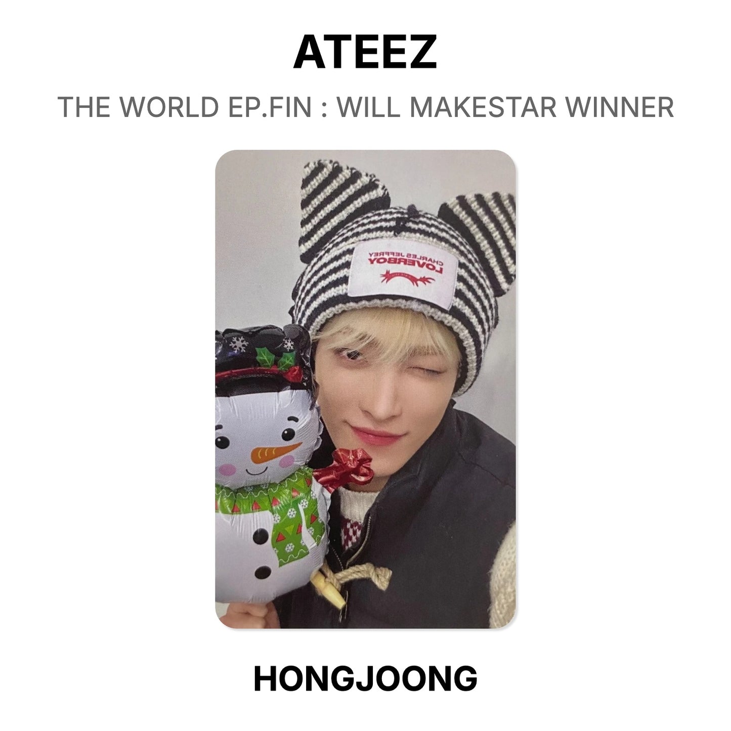 ATEEZ THE WORLD EP.FIN : WILL MAKESTAR WINNER Offizielle Fotokarte