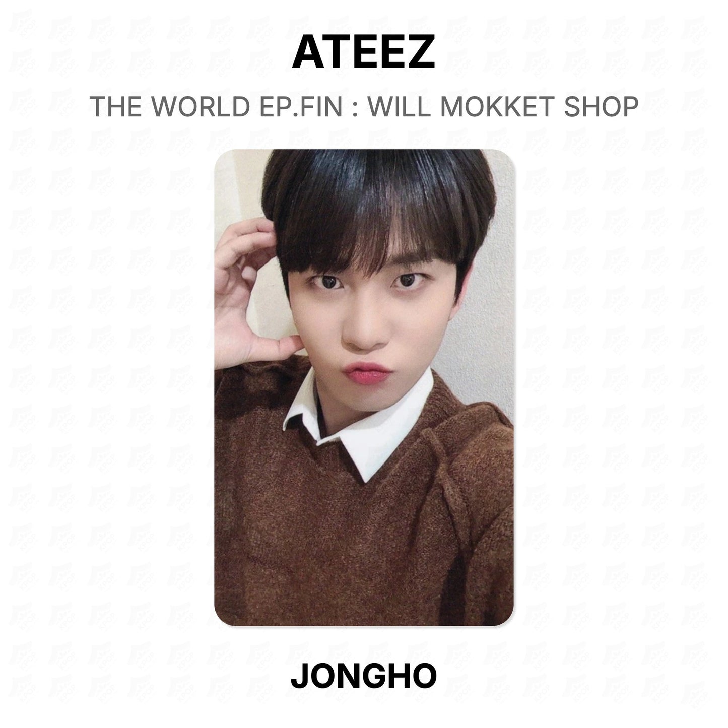 ATEEZ THE WORLD EP.FIN : WILL MOKKET SHOP Official Photocard