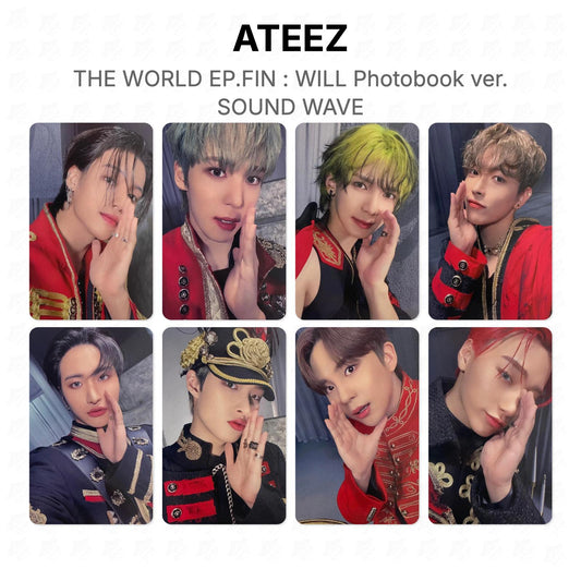 ATEEZ THE WORLD EP.FIN : WILL Photobook ver. SOUND WAVE Offizielle Fotokarte