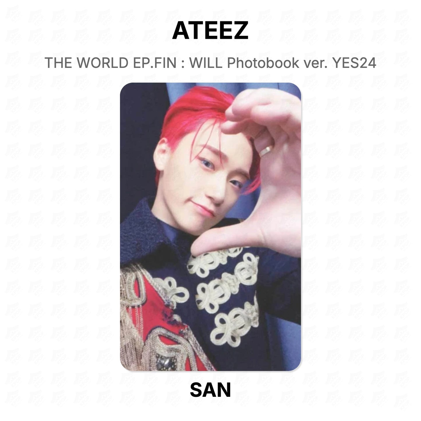 ATEEZ THE WORLD EP.FIN : WILL Photobook ver. YES24 Official Photocard