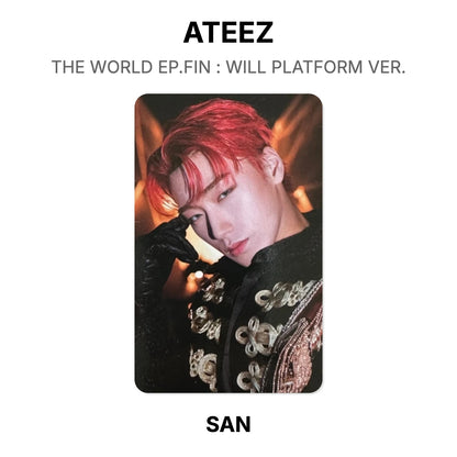 ATEEZ THE WORLD EP.FIN : WILL PLATFORM VER. oficjalna Photocard