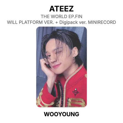 ATEEZ THE WORLD EP.FIN : WILL PLATFORM VER. + Digipack ver. MINIRECORD photocard oficial