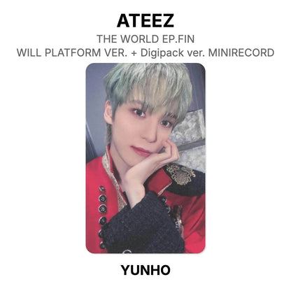 ATEEZ THE WORLD EP.FIN : WILL PLATFORM VER. + Digipack ver. MINIRECORD photocard oficial