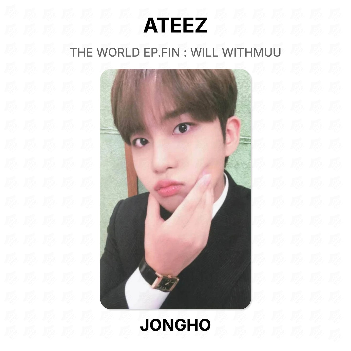 ATEEZ THE WORLD EP.FIN : WILL WITHMUU Official Photocard