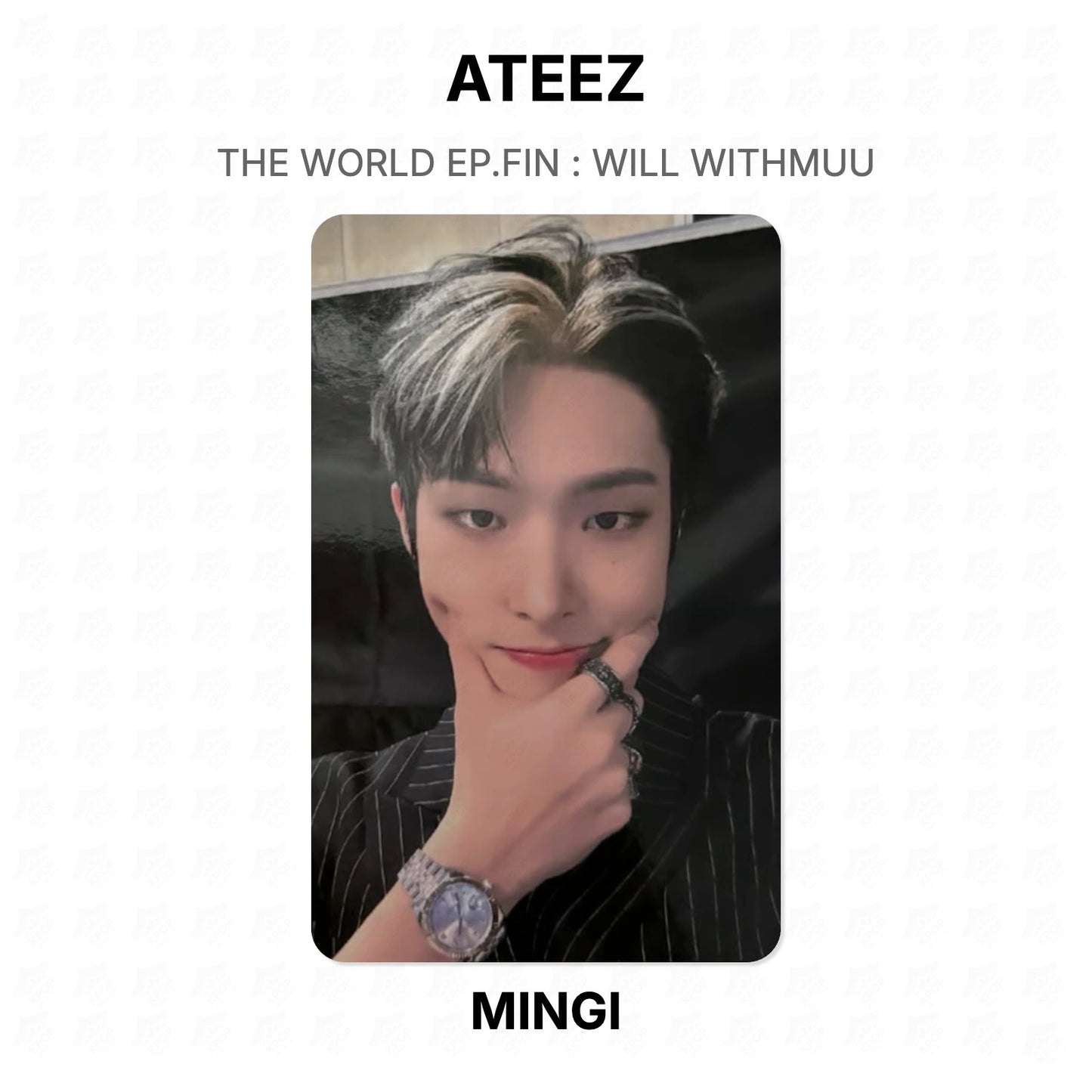 ATEEZ THE WORLD EP.FIN : WILL WITHMUU Official Photocard