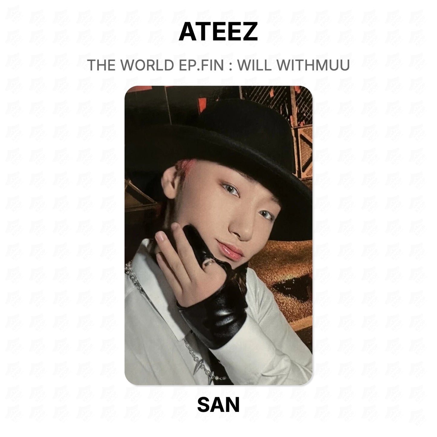 ATEEZ THE WORLD EP.FIN : WILL WITHMUU Official Photocard