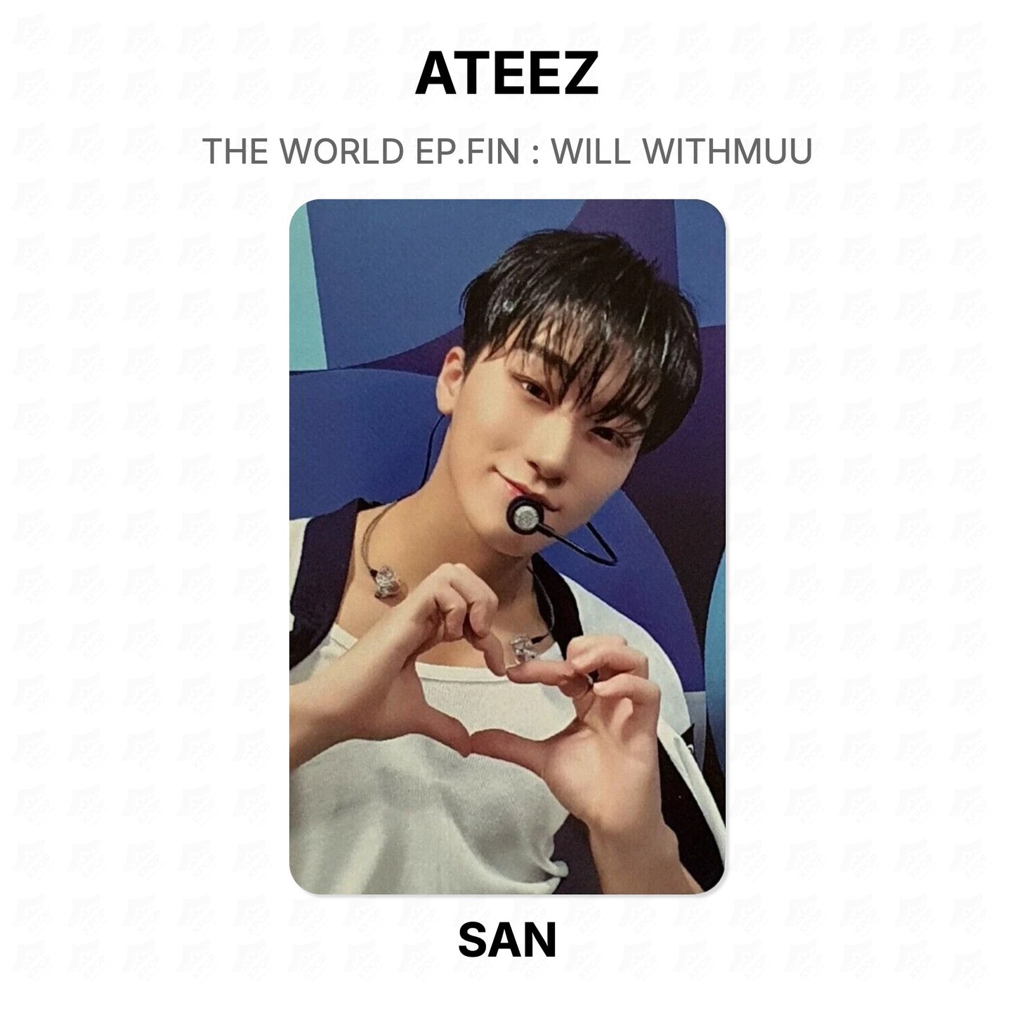 ATEEZ THE WORLD EP.FIN : WILL WITHMUU Official Photocard