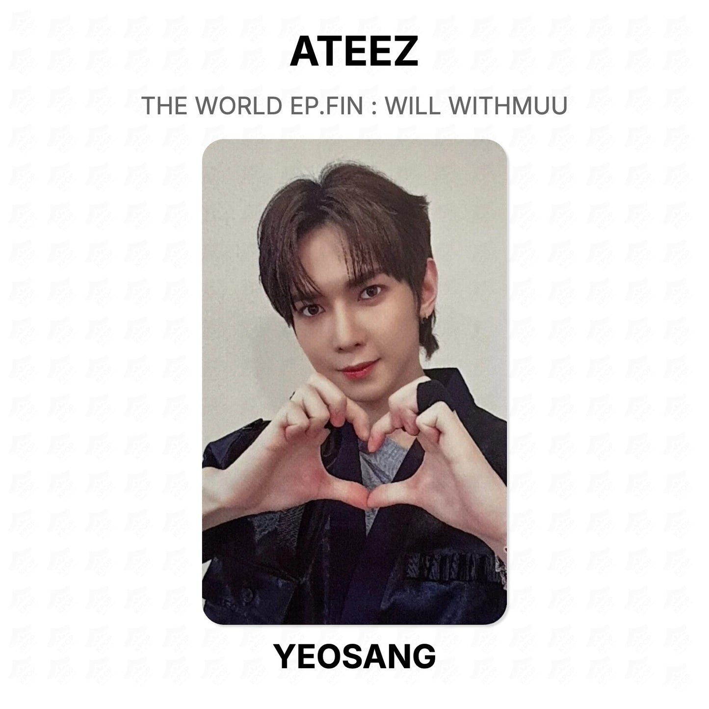 ATEEZ THE WORLD EP.FIN : WILL WITHMUU Official Photocard