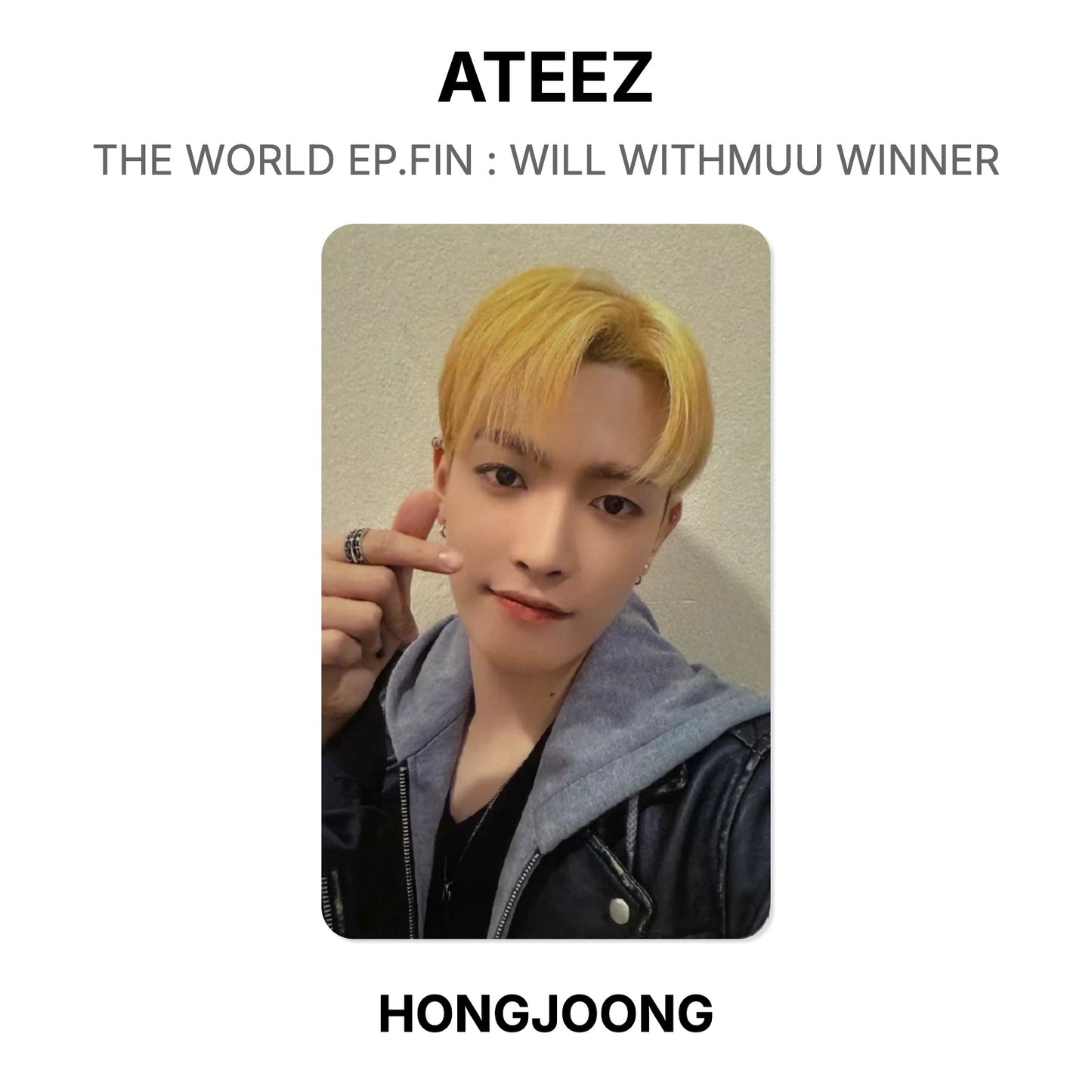 ATEEZ THE WORLD EP.FIN : WILL WITHMUU WINNER Offizielle Fotokarte