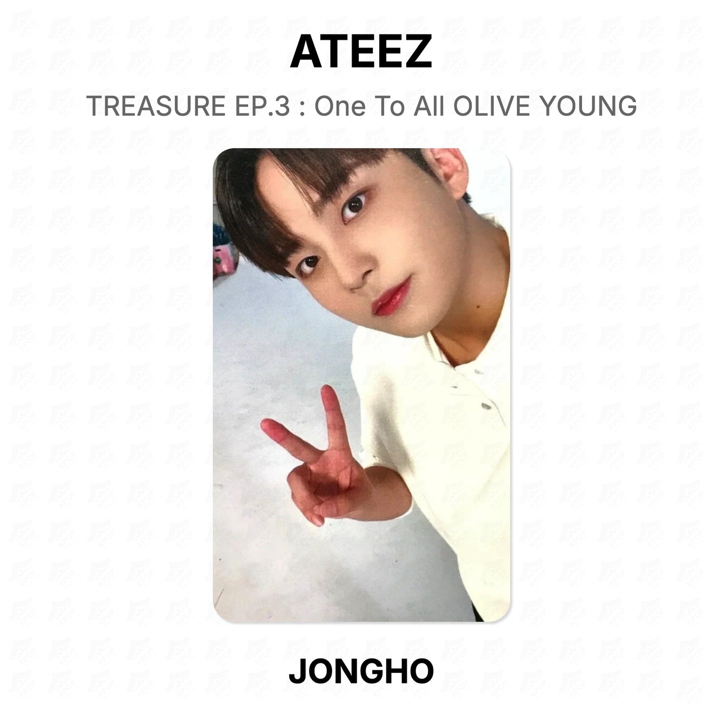 ATEEZ TREASURE EP.3 : One To All OLIVE YOUNG Offizielle Fotokarte
