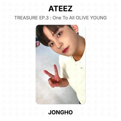 ATEEZ TREASURE EP.3 : One To All OLIVE YOUNG Offizielle Fotokarte