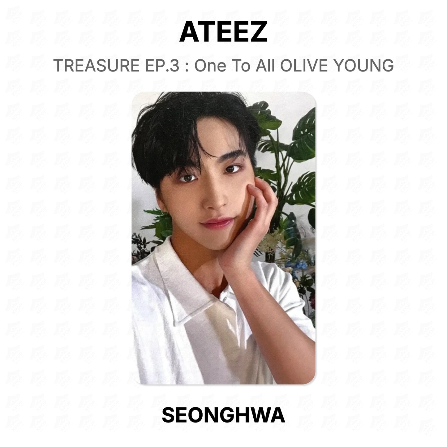 ATEEZ TREASURE EP.3 : One To All OLIVE YOUNG Offizielle Fotokarte