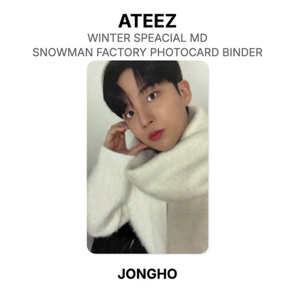 ATEEZ WINTER SPEACIAL MD : SNOWMAN FACTORY PHOTOCARD BINDER Offizielle Photocard
