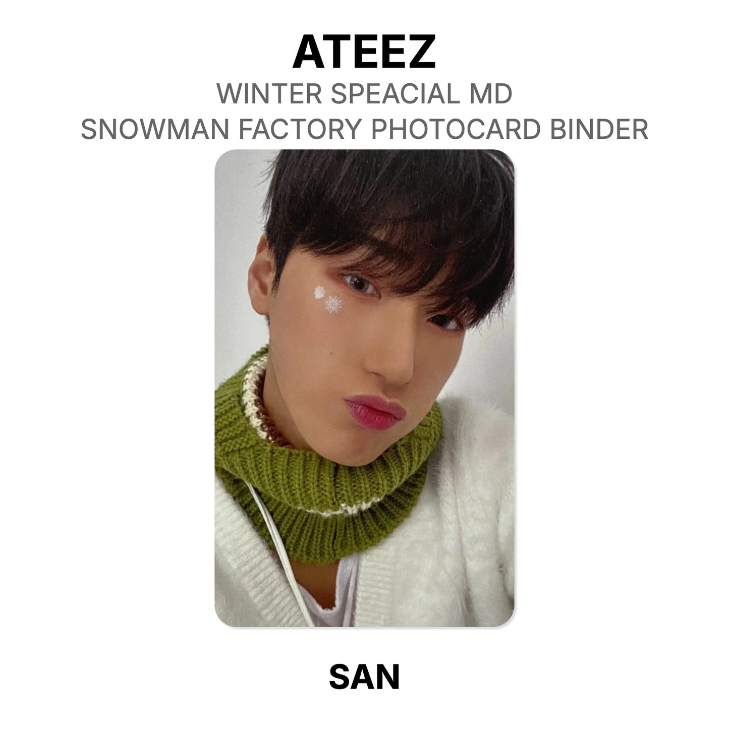 ATEEZ WINTER SPEACIAL MD : SNOWMAN FACTORY PHOTOCARD BINDER Offizielle Photocard