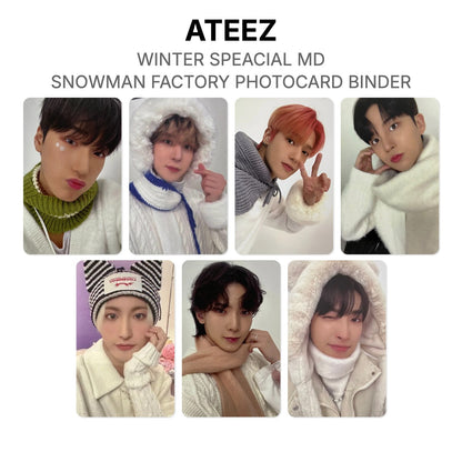 ATEEZ WINTER SPEACIAL MD : SNOWMAN FACTORY PHOTOCARD BINDER Offizielle Photocard