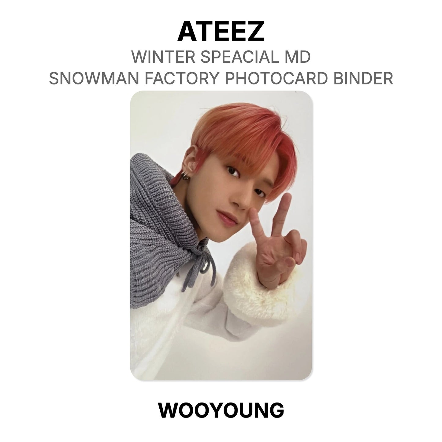 ATEEZ WINTER SPEACIAL MD : SNOWMAN FACTORY PHOTOCARD BINDER Offizielle Photocard