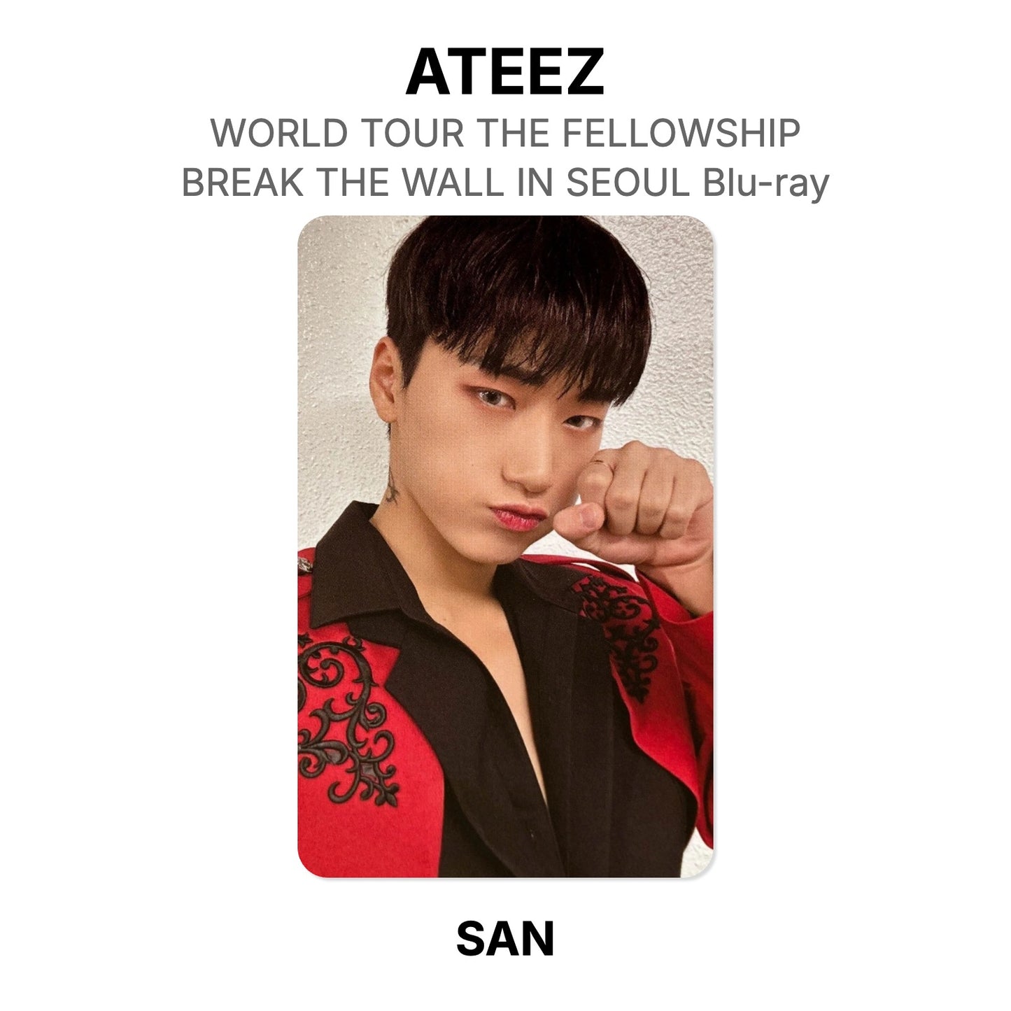 ATEEZ WORLD TOUR THE FELLOWSHIP : BREAK THE WALL IN SEOUL Blu-ray Offizielle Fotokarte