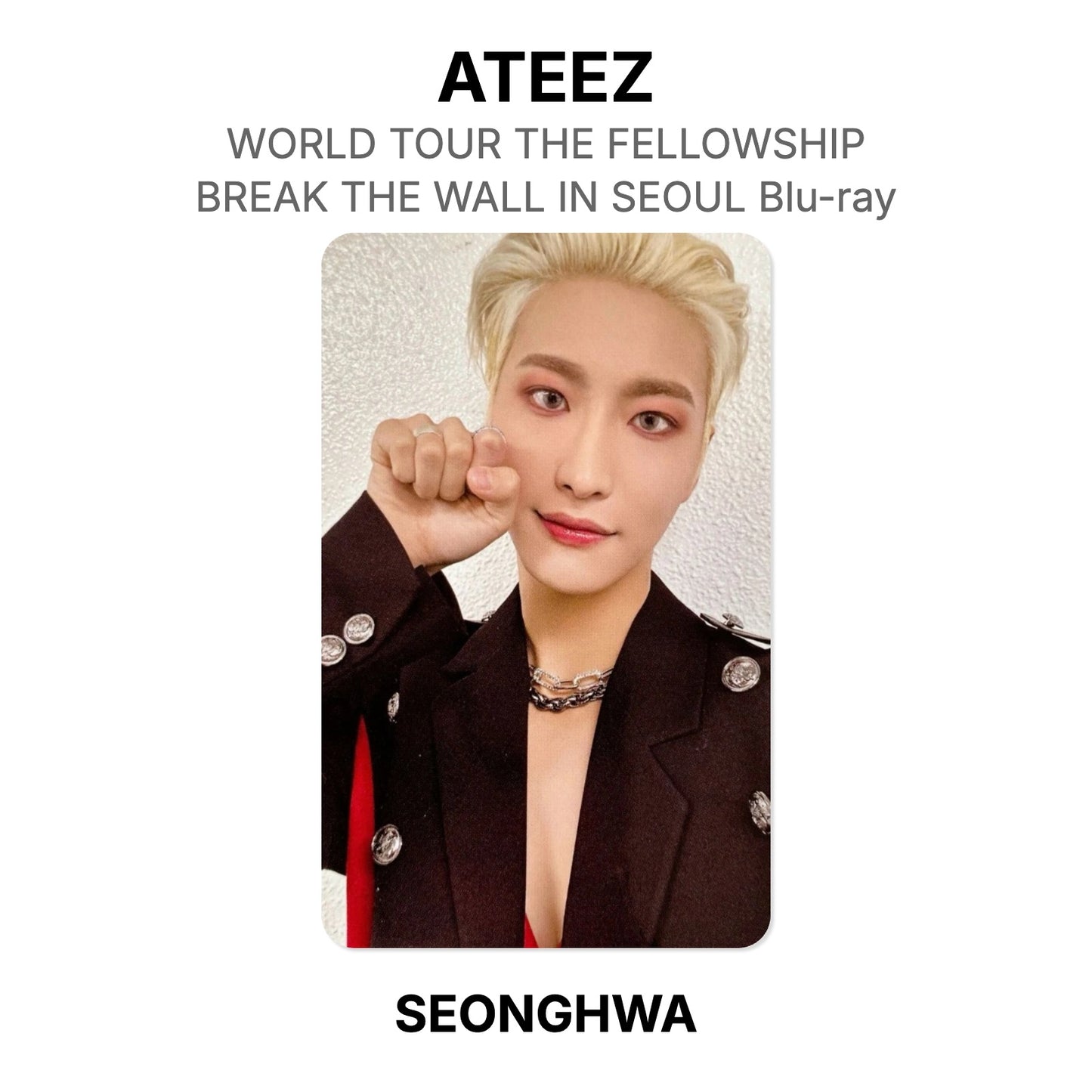ATEEZ WORLD TOUR THE FELLOWSHIP : BREAK THE WALL IN SEOUL Blu-ray Offizielle Fotokarte
