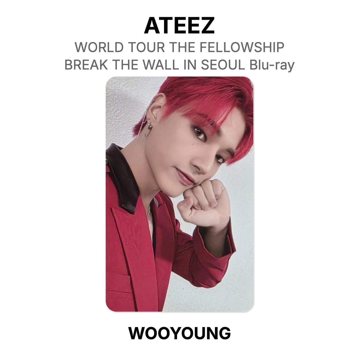 ATEEZ WORLD TOUR THE FELLOWSHIP : BREAK THE WALL IN SEOUL Blu-ray Offizielle Fotokarte