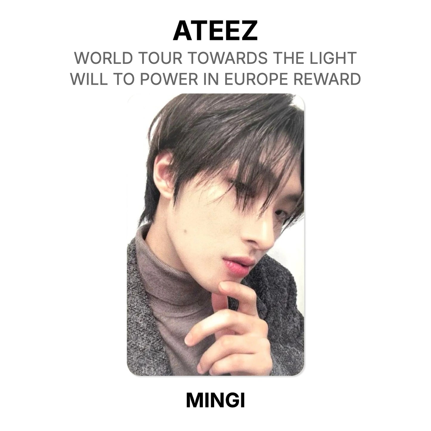 ATEEZ WORLD TOUR TOWARDS THE LIGHT : WILL TO POWER IN EUROPE REWARD Official Photocard