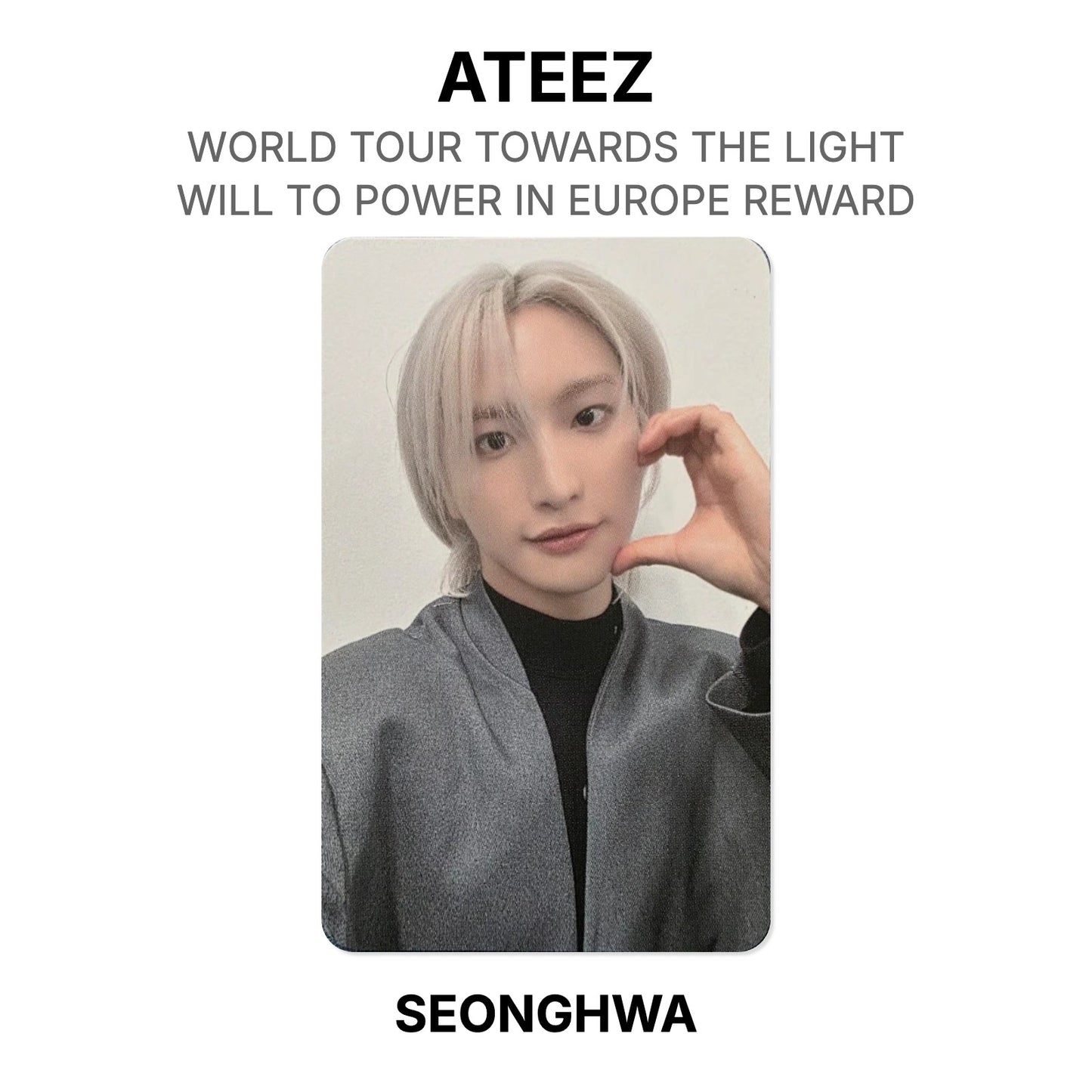 ATEEZ WORLD TOUR TOWARDS THE LIGHT : WILL TO POWER IN EUROPE REWARD Official Photocard