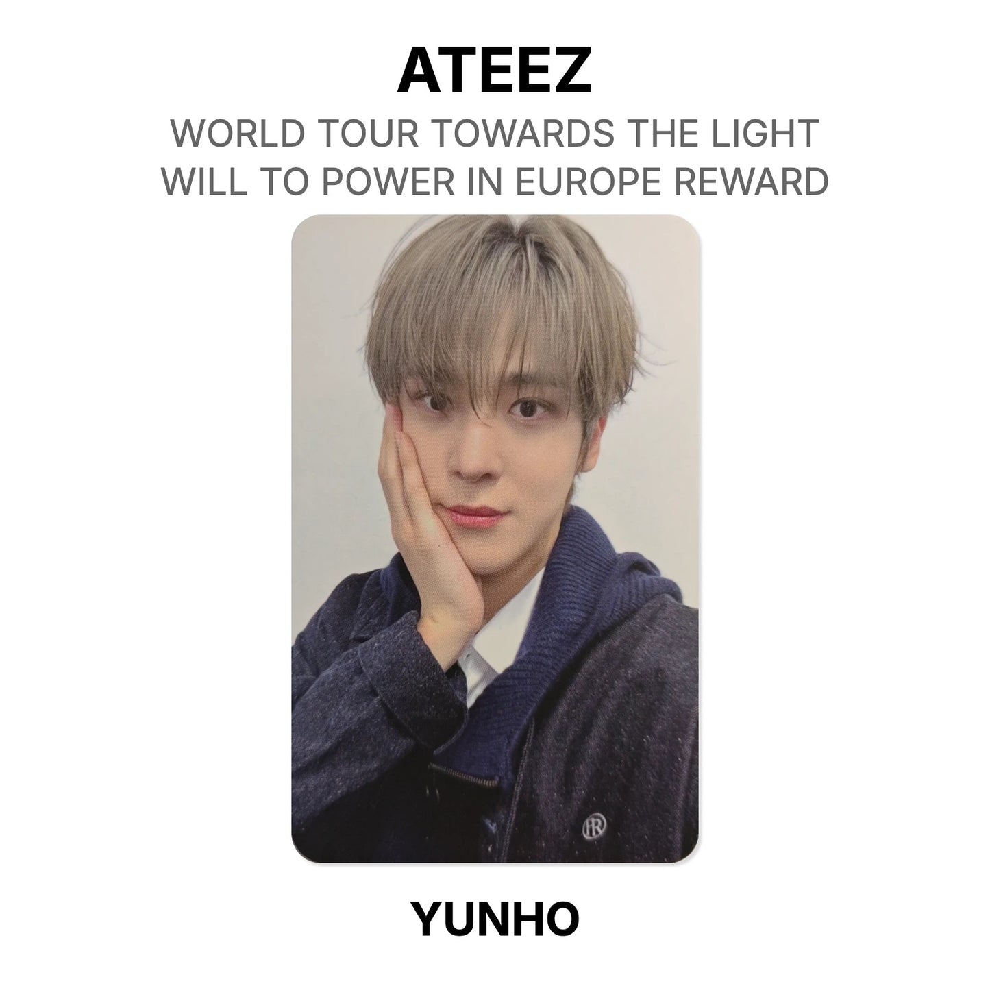 ATEEZ WORLD TOUR TOWARDS THE LIGHT : WILL TO POWER IN EUROPE REWARD Official Photocard