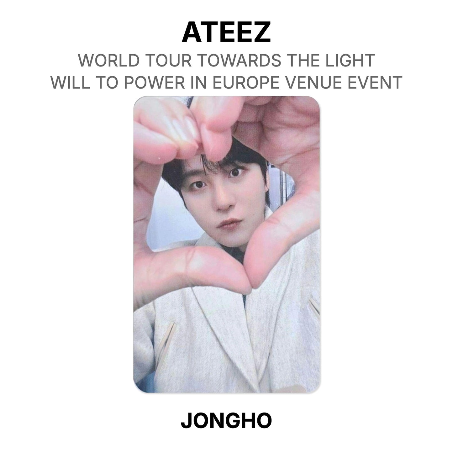 ATEEZ WORLD TOUR TOWARDS THE LIGHT : WILL TO POWER IN EUROPE VENUE EVENT Official Photocard