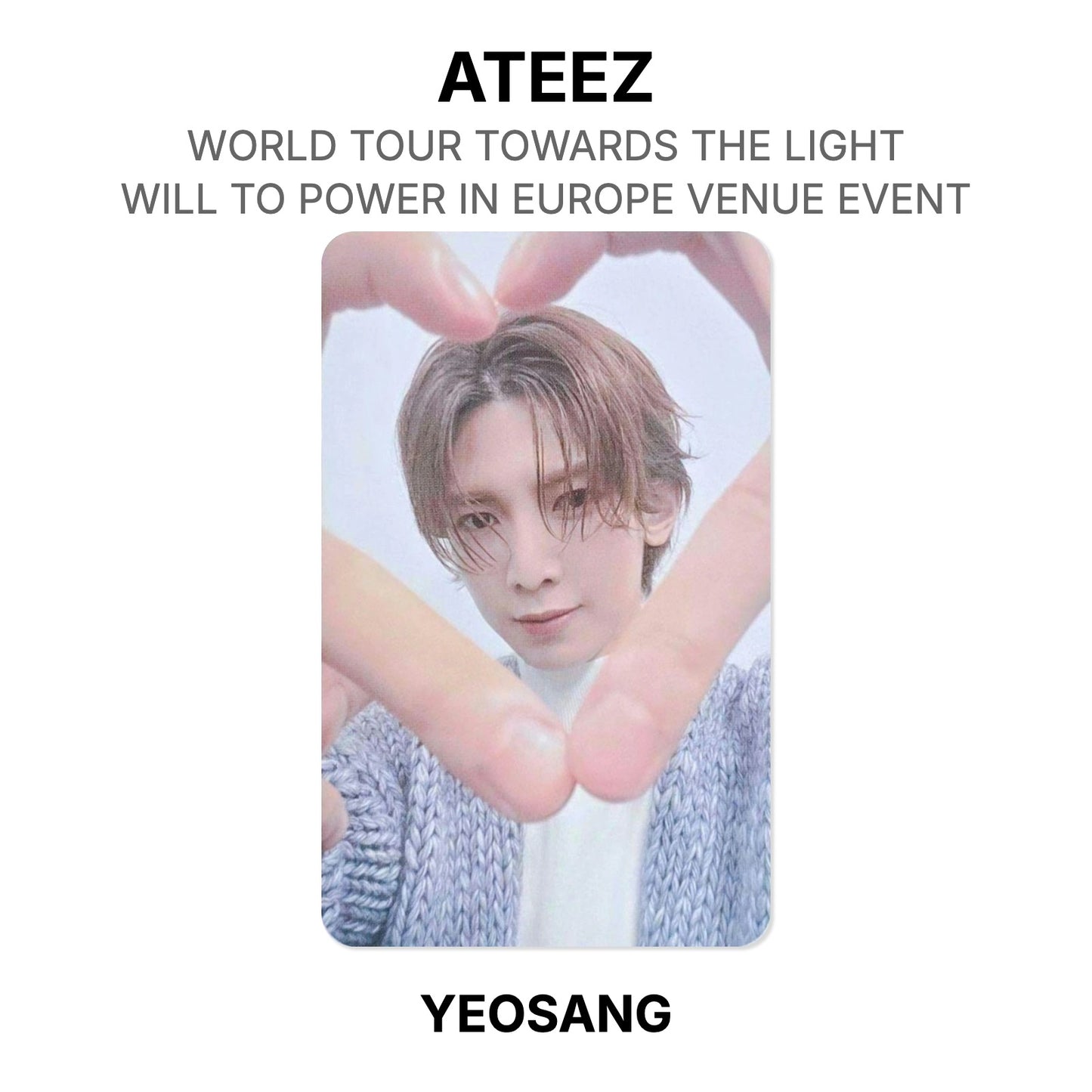ATEEZ WORLD TOUR TOWARDS THE LIGHT : WILL TO POWER IN EUROPE VENUE EVENT Official Photocard