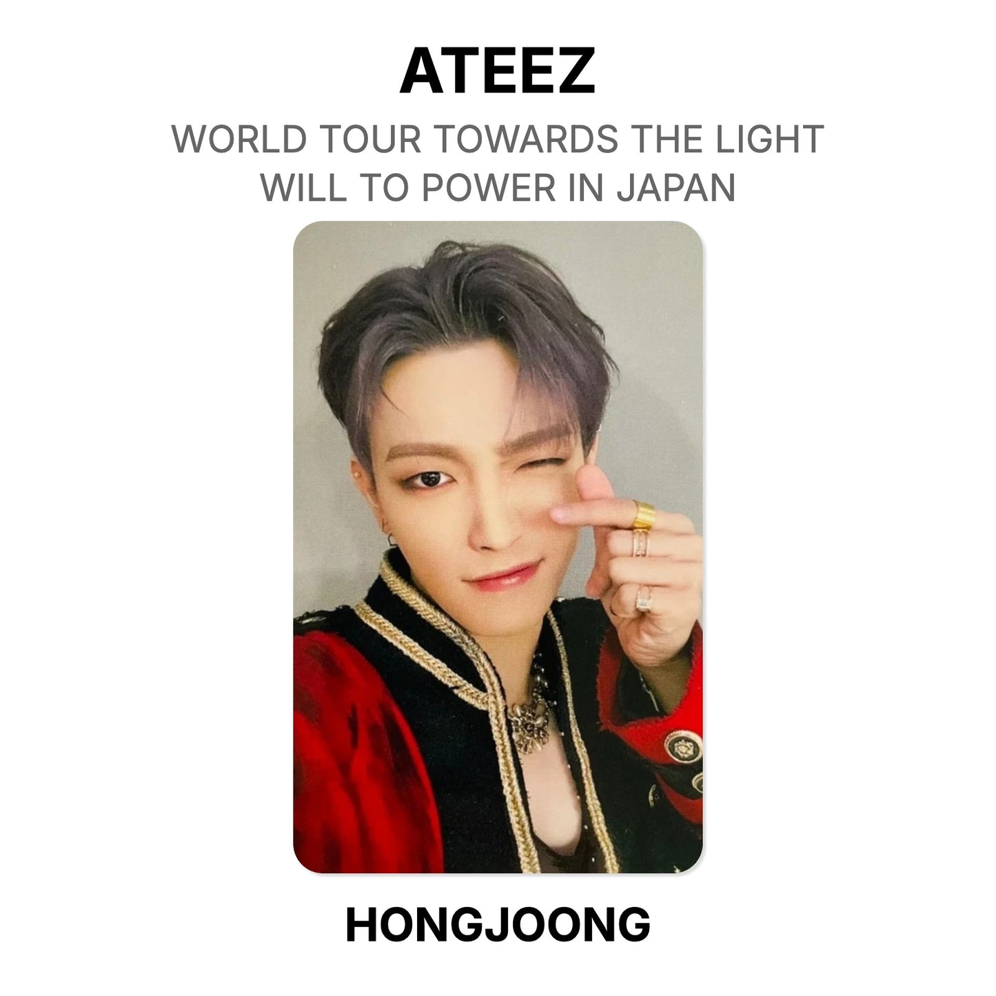 ATEEZ WORLD TOUR TOWARDS THE LIGHT : WILL TO POWER IN JAPAN Official Photocard