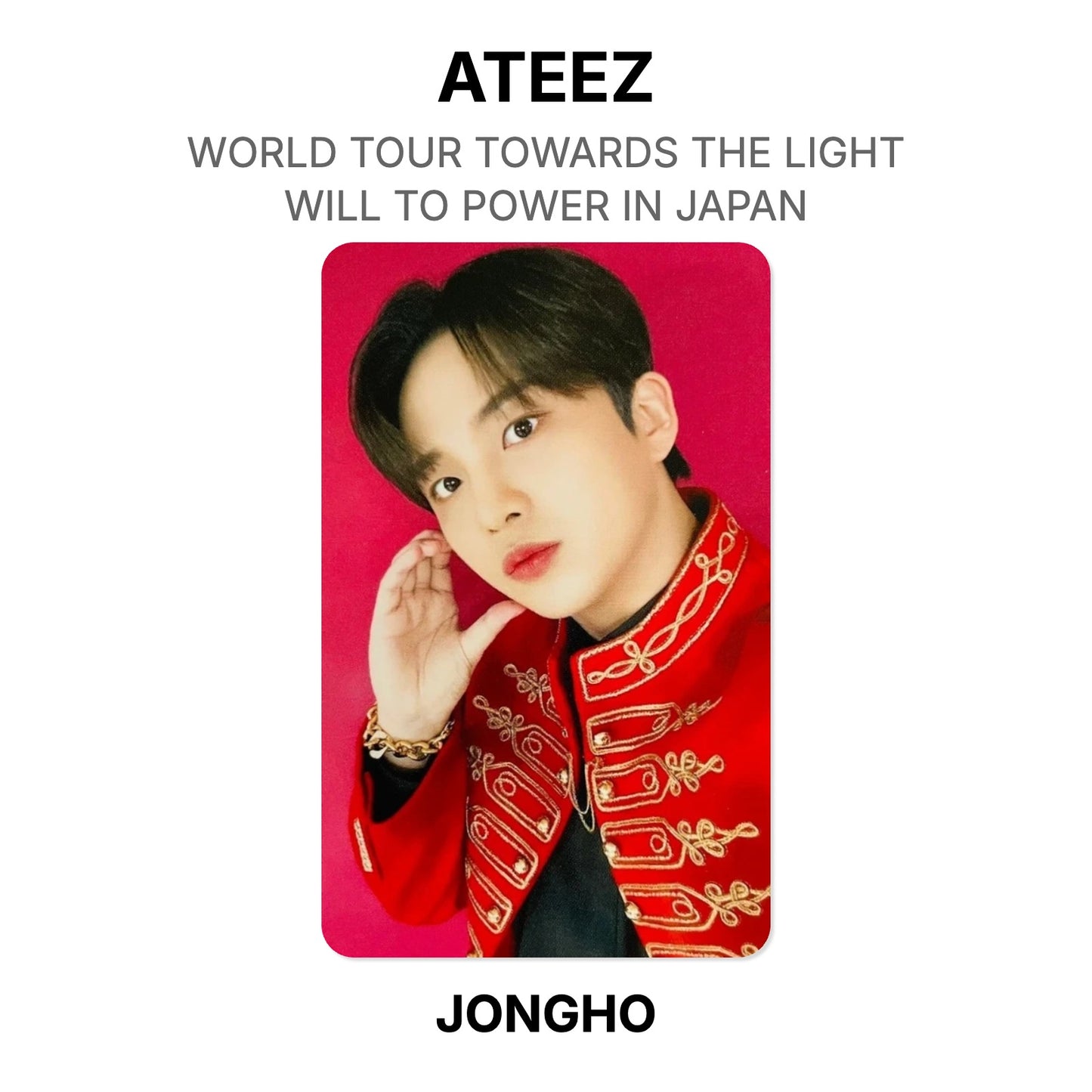 ATEEZ WORLD TOUR TOWARDS THE LIGHT : WILL TO POWER IN JAPAN Official Photocard